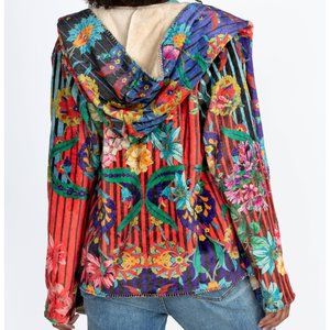 Johnny Was RICO Sherpa Hoodie Cardigan Jacket Top